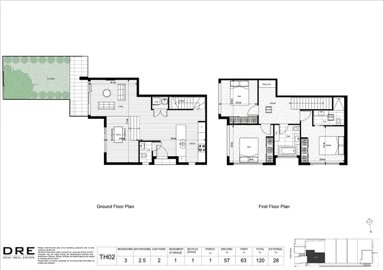 Floorplan of Homely townhouse listing, 2/22 Cadby Avenue, Ormond VIC 3204