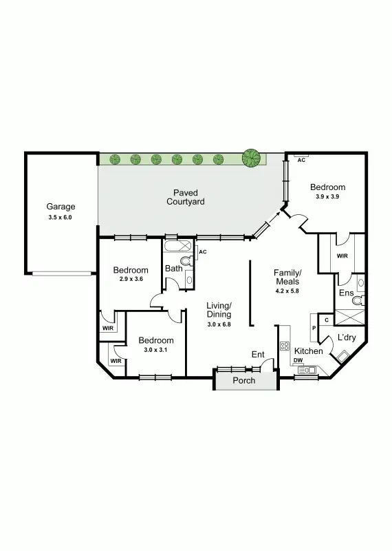 Floorplan of Homely villa listing, 2/48 Neerim Road, Caulfield VIC 3162