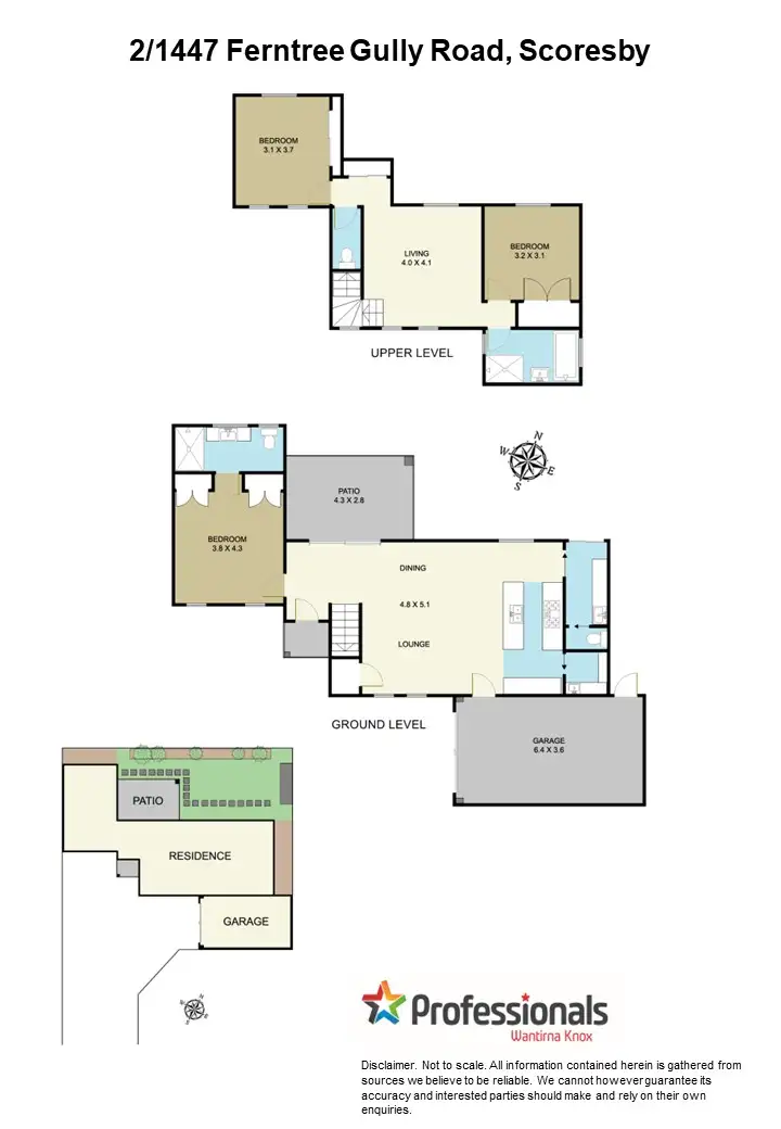 Floorplan of Homely townhouse listing, 2/1447 Ferntree Gully Road, Scoresby VIC 3179