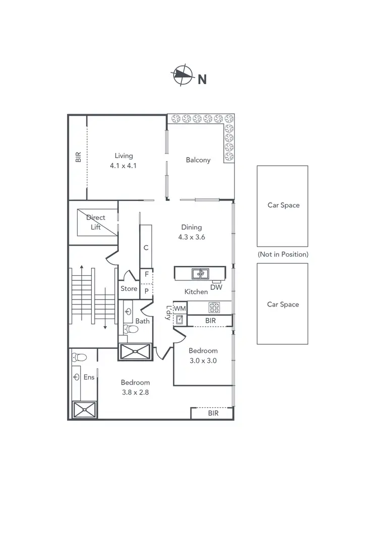 Floorplan of Homely apartment listing, Level 1/40 Caroline Street South, South Yarra VIC 3141