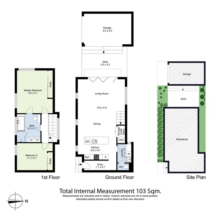 Floorplan of Homely townhouse listing, 74 Blackwood Street, Yarraville VIC 3013