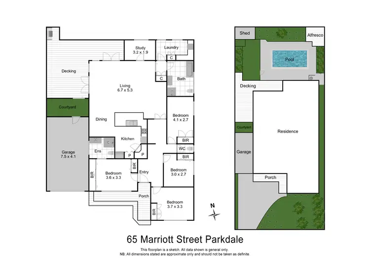Floorplan of Homely house listing, 65 Marriott Street, Parkdale VIC 3195