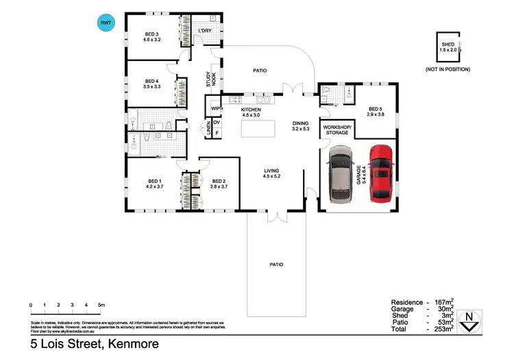 Floorplan of Homely house listing, 5 Lois Street, Kenmore QLD 4069