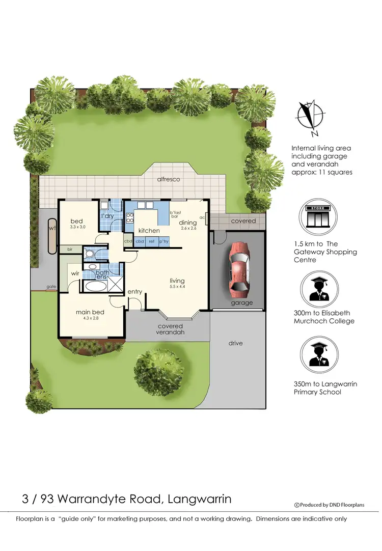 Floorplan of Homely unit listing, 3/93 Warrandyte Road, Langwarrin VIC 3910