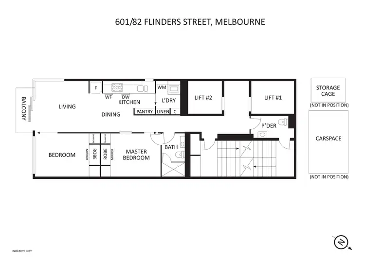 Floorplan of Homely apartment listing, 601/82 Flinders Street, Melbourne VIC 3000
