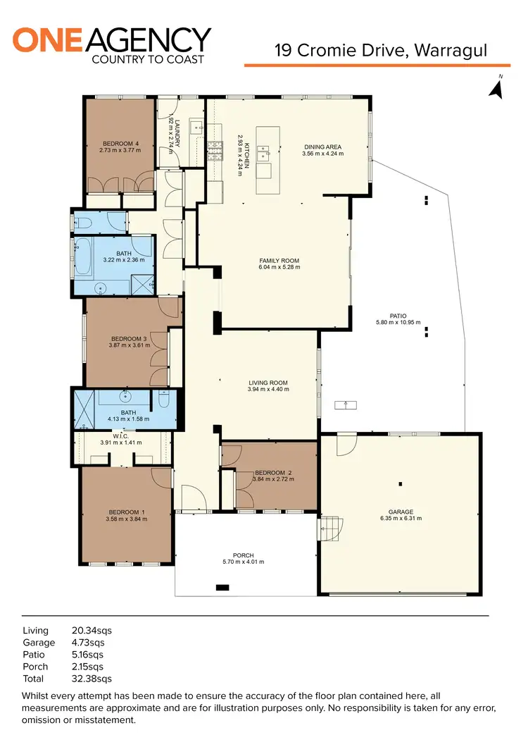 Floorplan of Homely house listing, 19 Cromie Drive, Warragul VIC 3820