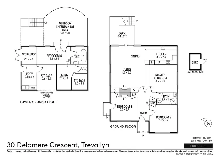 Floorplan of Homely house listing, 30 Delamere Crescent, Trevallyn TAS 7250