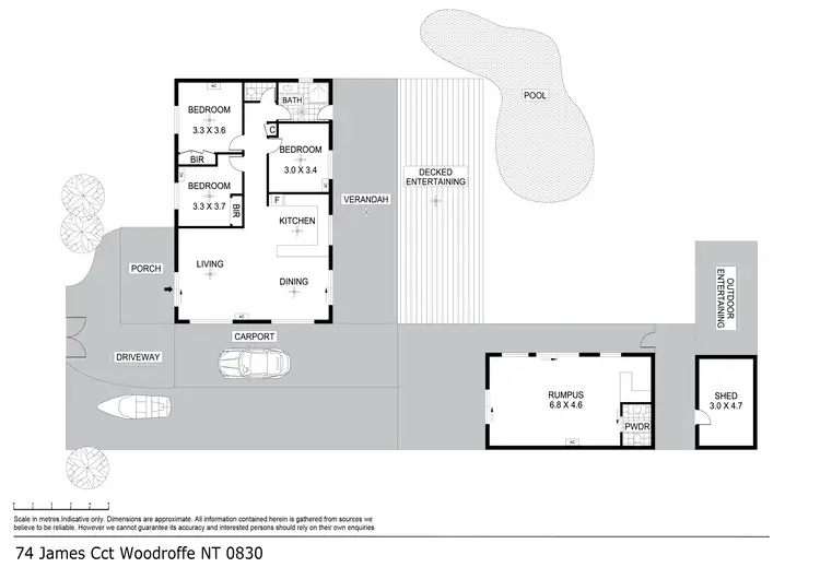 Floorplan of Homely house listing, 74 James Circuit, Woodroffe NT 830