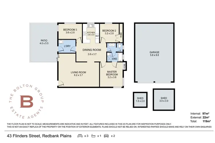 Floorplan of Homely house listing, 43 Flinders Street, Redbank Plains QLD 4301