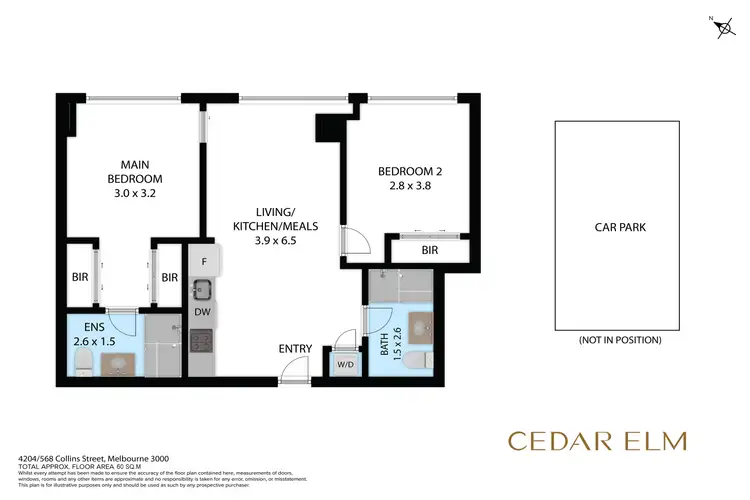 Floorplan of Homely apartment listing, 4204/568 Collins Street, Melbourne VIC 3000