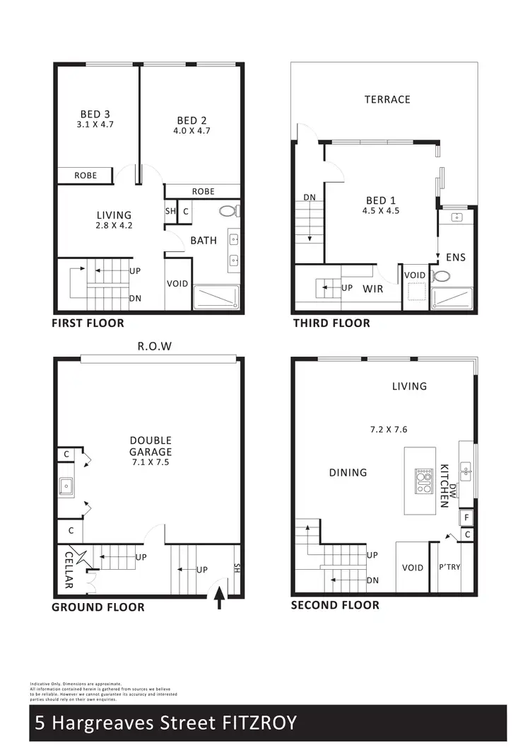 Floorplan of Homely house listing, 5 Hargreaves Street, Fitzroy VIC 3065