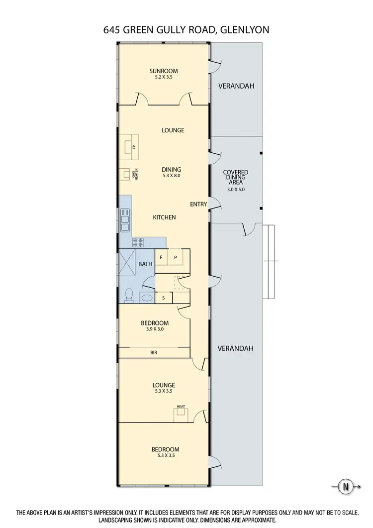 Floorplan of Homely house listing, 645 Green Gully Road, Glenlyon VIC 3461