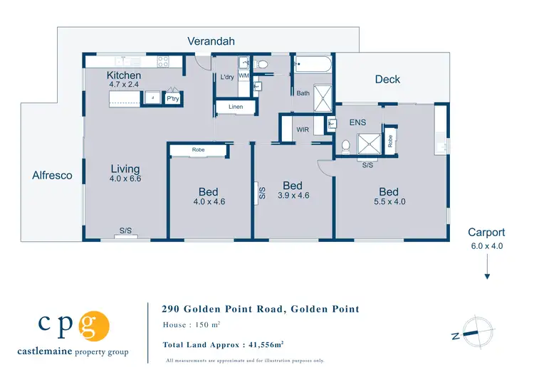 Floorplan of Homely house listing, 290 Golden Point Road, Golden Point VIC 3451
