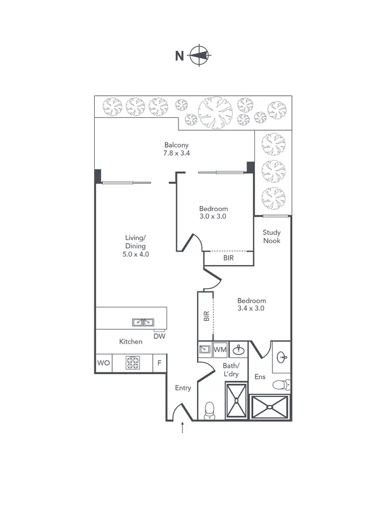Floorplan of Homely apartment listing, 6/1571 Malvern Road, Glen Iris VIC 3146