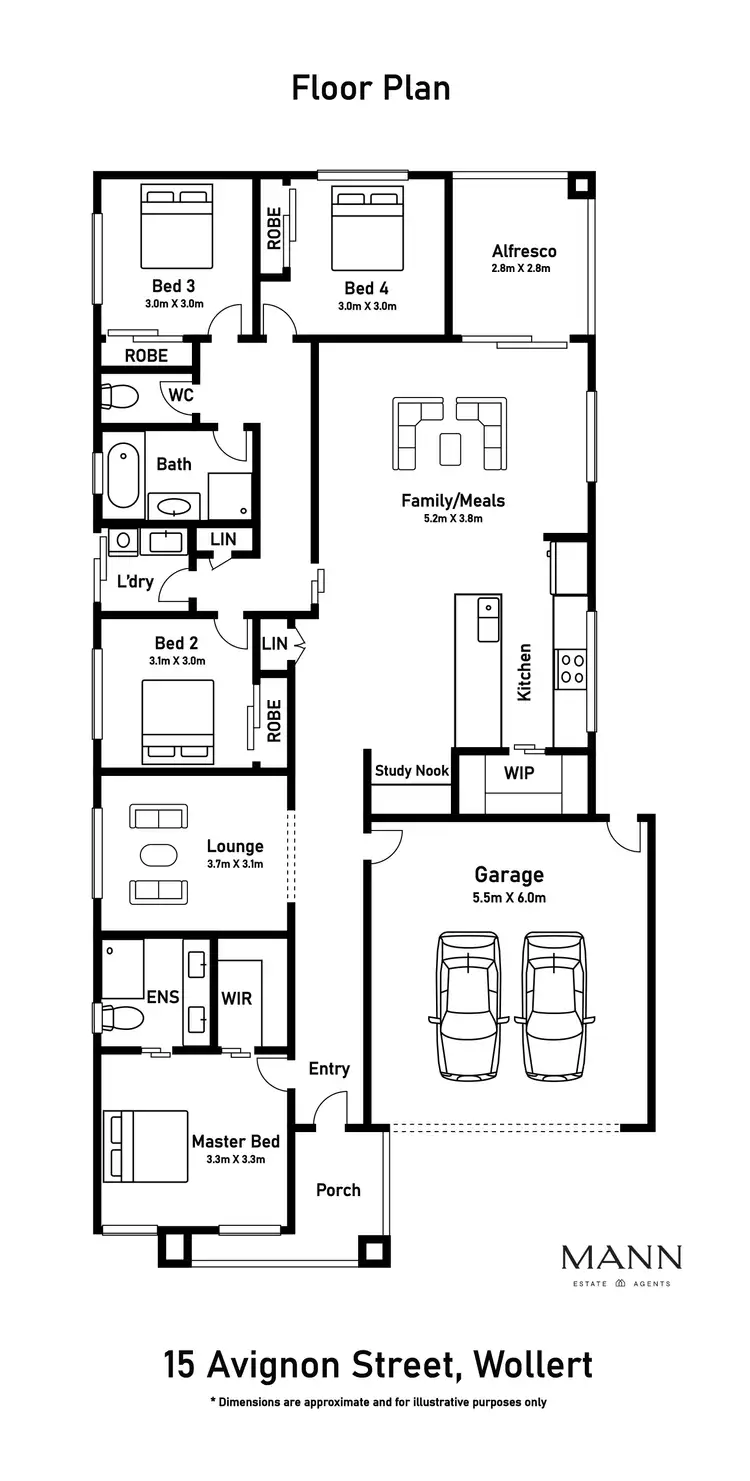 Floorplan of Homely house listing, 15 Avignon Street, Wollert VIC 3750