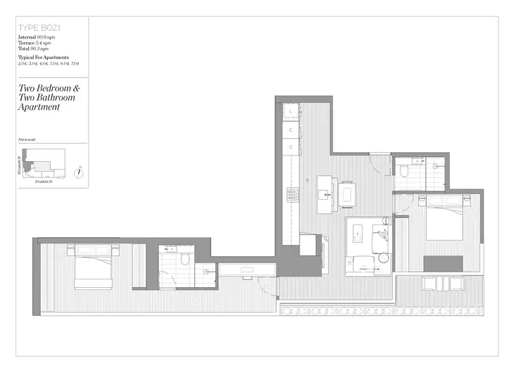 Floorplan of Homely apartment listing, 404/462 Elizabeth Street, Melbourne VIC 3000