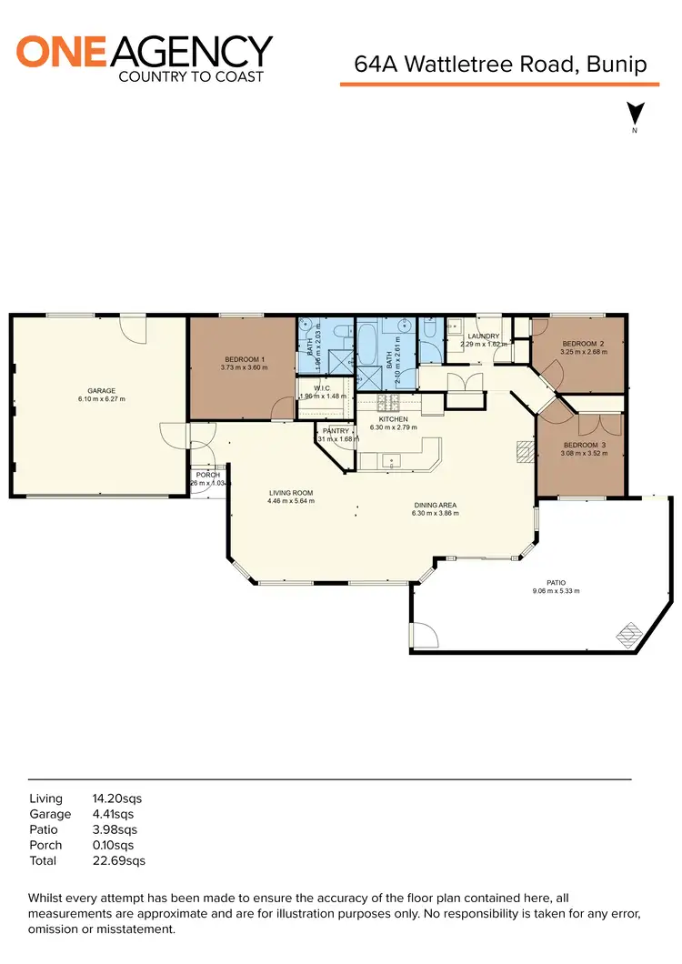 Floorplan of Homely house listing, 64A Wattletree Road, Bunyip VIC 3815