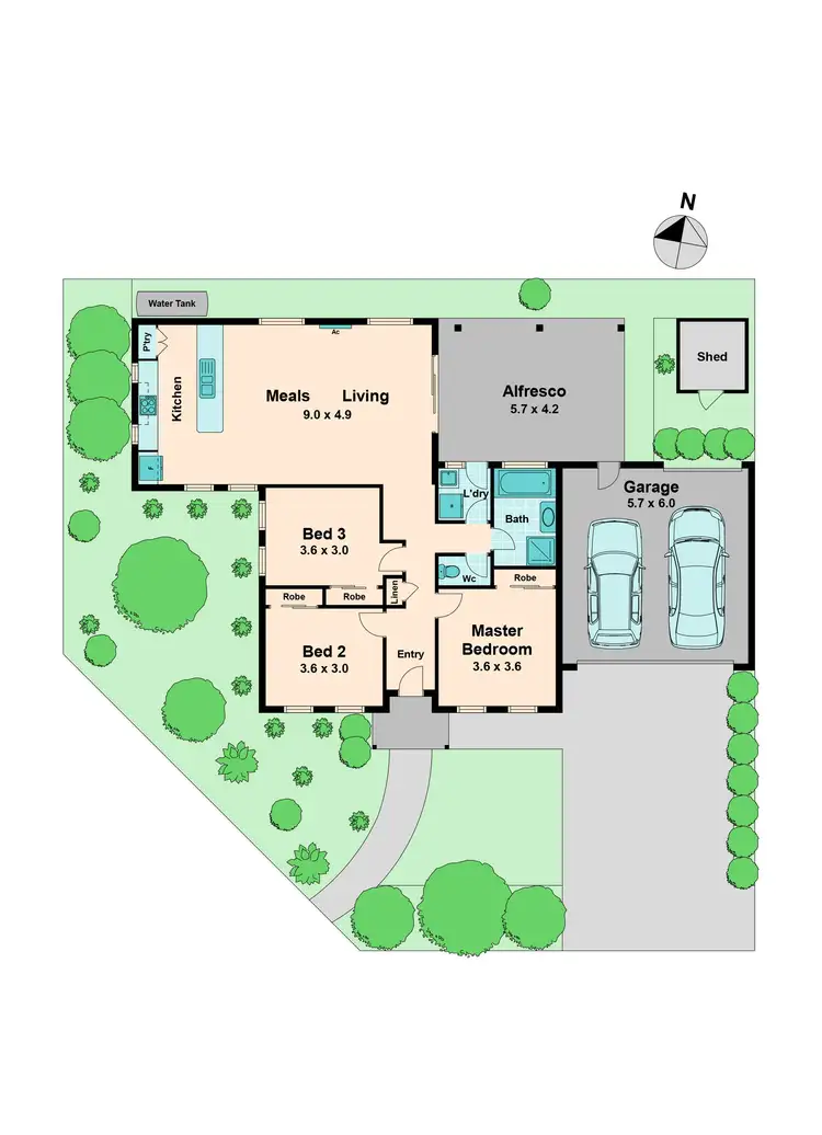 Floorplan of Homely house listing, 3B Pinewood Place, Kilmore VIC 3764