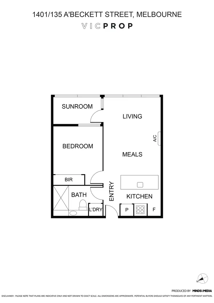 Floorplan of Homely apartment listing, 1401/135 Abeckett Street, Melbourne VIC 3000