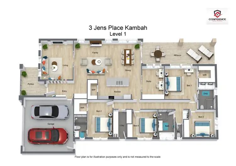 Floorplan of Homely house listing, 3 Jens Place, Kambah ACT 2902