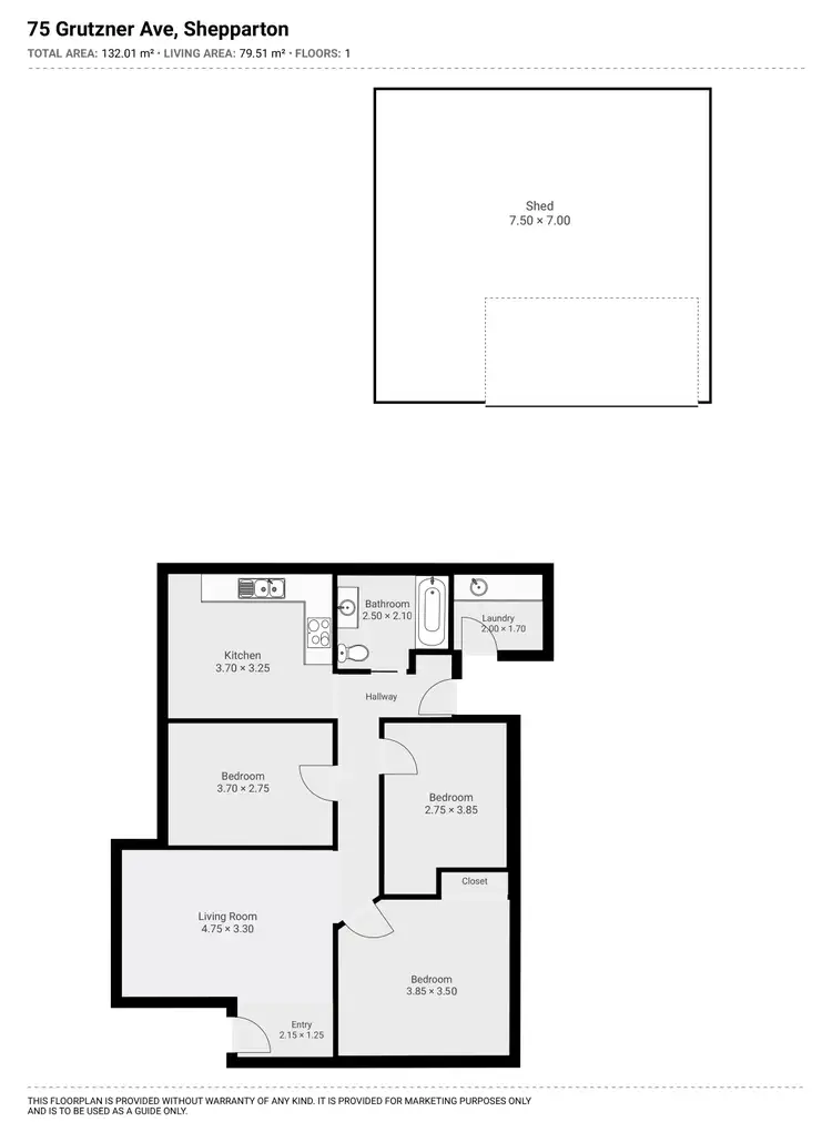 Floorplan of Homely house listing, 75 Grutzner Avenue, Shepparton VIC 3630