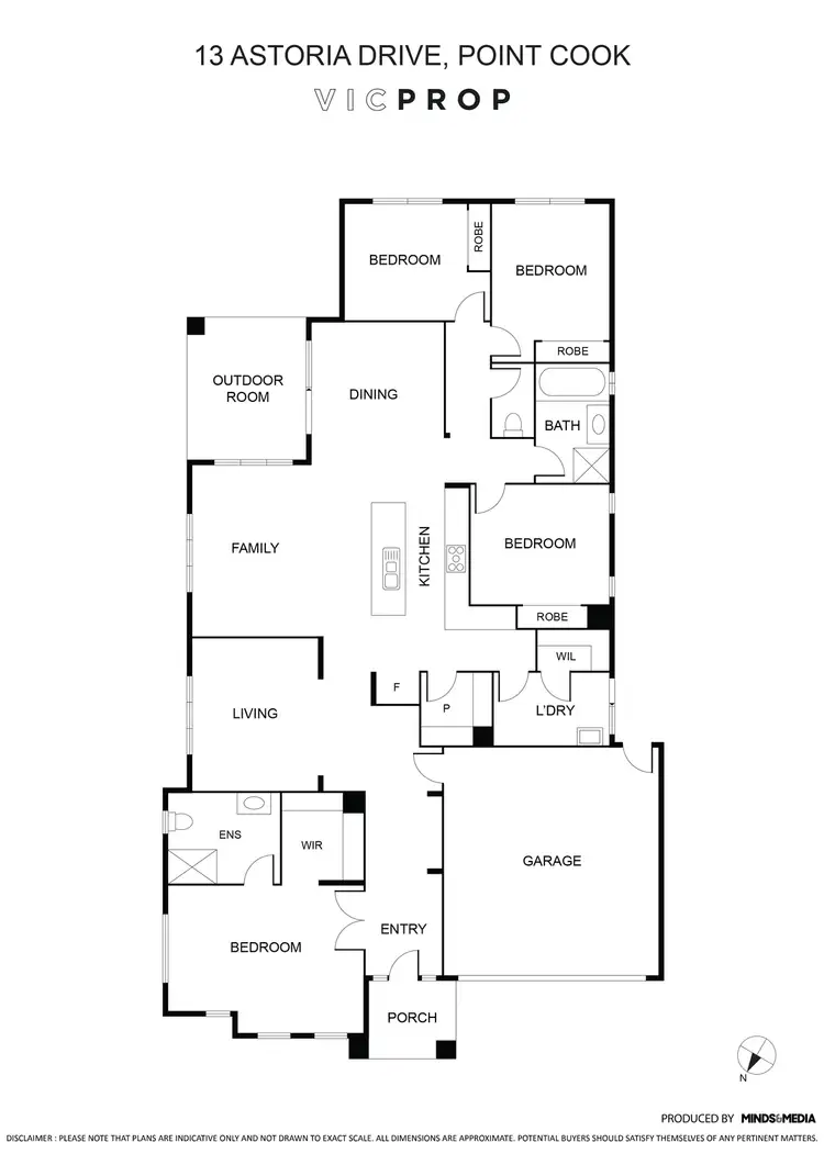 Floorplan of Homely house listing, 13 Astoria Drive, Point Cook VIC 3030