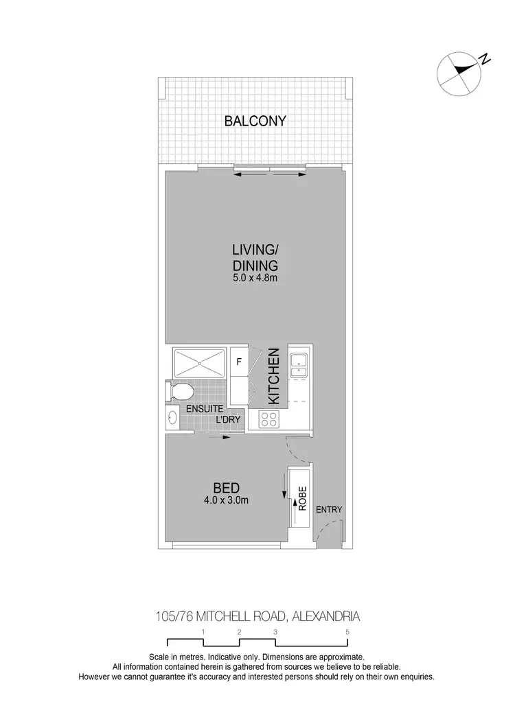 Floorplan of Homely apartment listing, 105/76 Mitchell Road, Alexandria NSW 2015