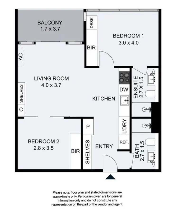 Floorplan of Homely apartment listing, 2811/639 Lonsdale Street, Melbourne VIC 3000