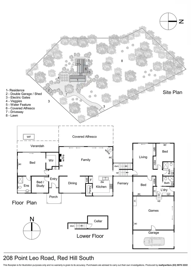 Floorplan of Homely house listing, 208 Point Leo Road, Red Hill South VIC 3937