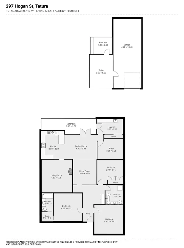 Floorplan of Homely house listing, 297 Hogan Street, Tatura VIC 3616