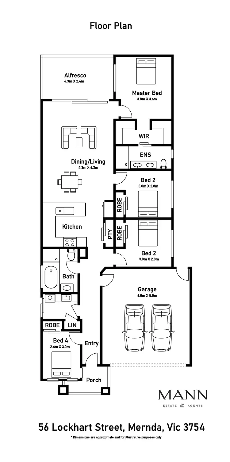 Floorplan of Homely house listing, 56 Lockhart Street, Mernda VIC 3754