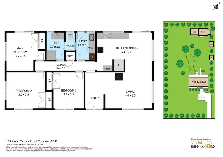 Floorplan of Homely house listing, 105 Woori Yallock Road, Cockatoo VIC 3781
