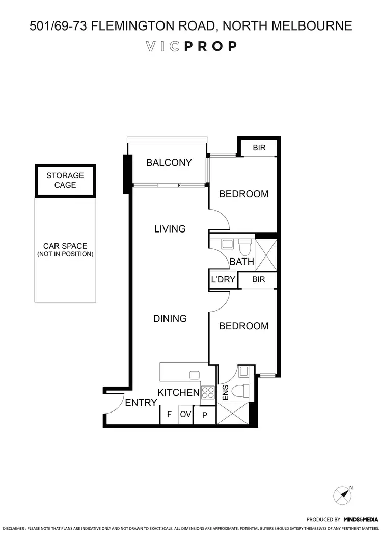 Floorplan of Homely apartment listing, 501/58 Villiers Street, North Melbourne VIC 3051
