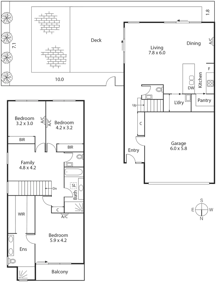 Floorplan of Homely townhouse listing, 23/27 Dromana Avenue, Bentleigh East VIC 3165