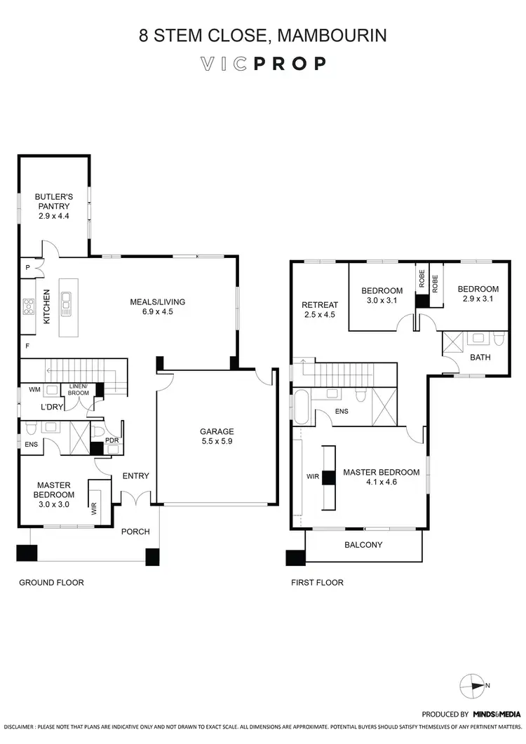 Floorplan of Homely house listing, 8 Stem Close, Mambourin VIC 3024