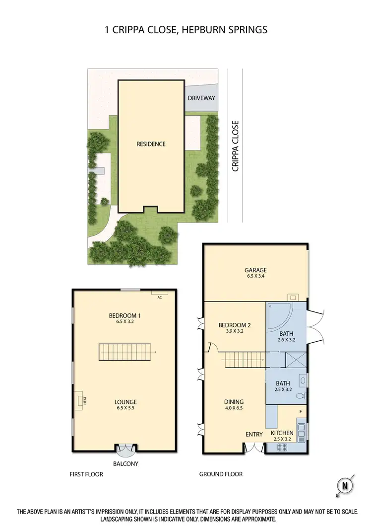 Floorplan of Homely house listing, 1 Crippa Close, Hepburn Springs VIC 3461