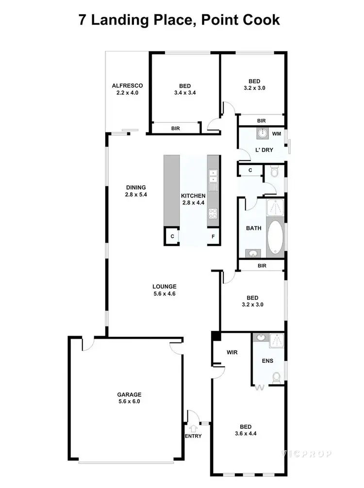 Floorplan of Homely house listing, 7 Landing Place, Point Cook VIC 3030