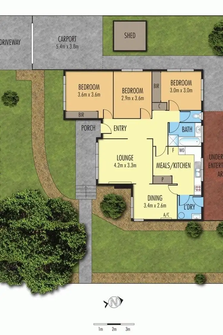 Floorplan of Homely unit listing, 1/3 Martha Street, Donvale VIC 3111