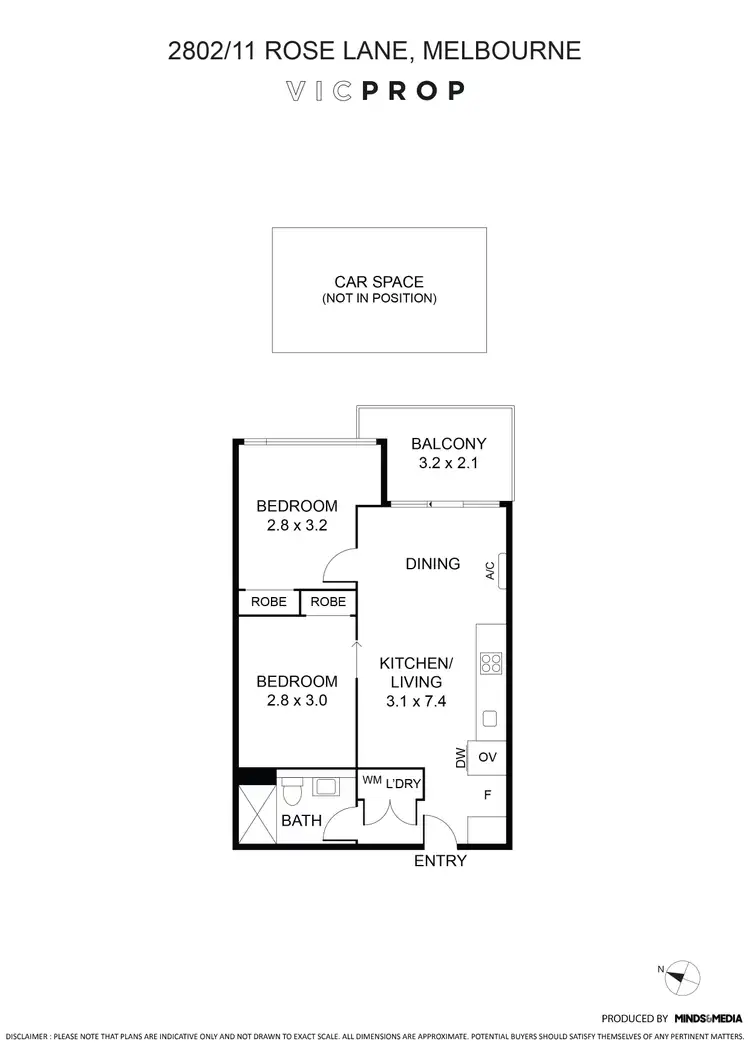 Floorplan of Homely apartment listing, 2802/11 Rose Lane, Melbourne VIC 3000