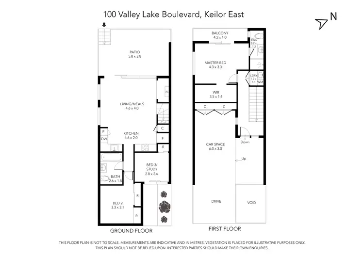 Floorplan of Homely semi-detached listing, 100 Valley Lake Boulevard, Keilor East VIC 3033
