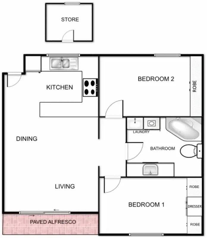 Floorplan of Homely apartment listing, 9/30 Chinner Crescent, Melba ACT 2615