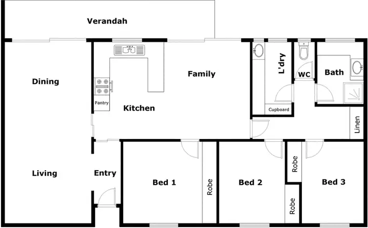 Floorplan of Homely house listing, 12 Laker Crescent, Richardson ACT 2905