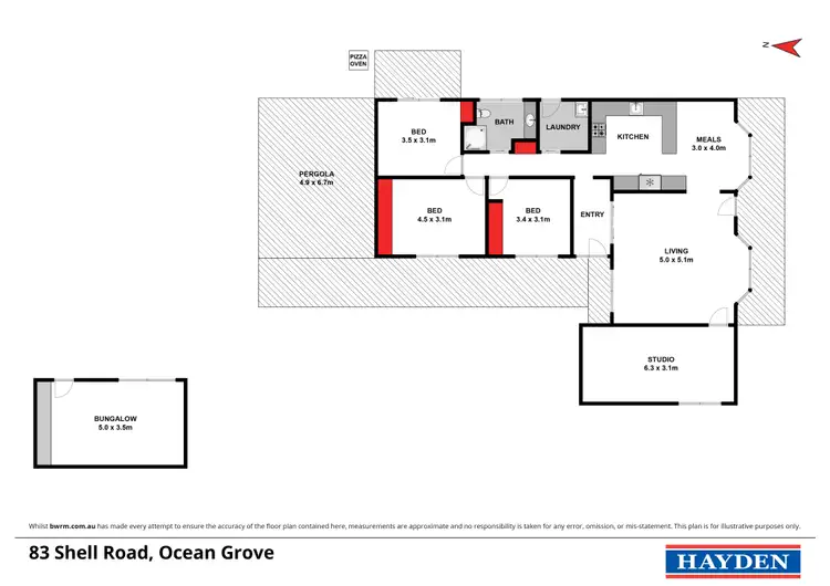 Floorplan of Homely house listing, 83 Shell Road, Ocean Grove VIC 3226