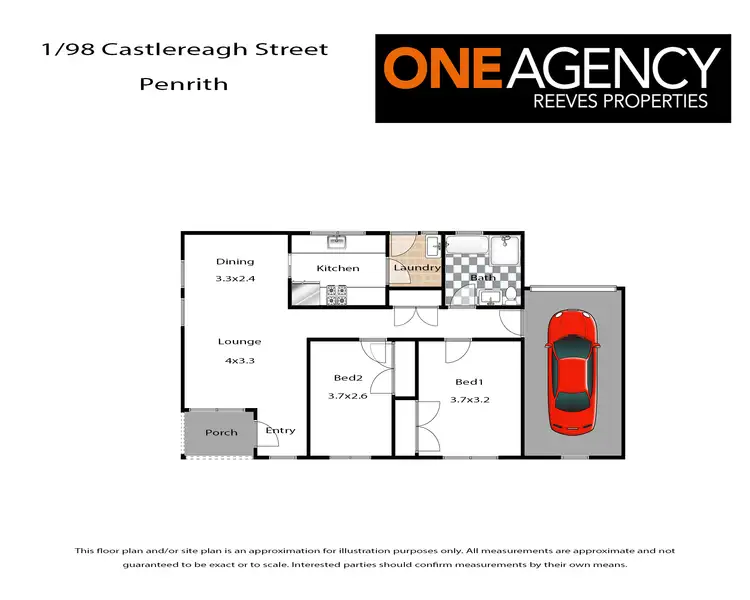 Floorplan of Homely villa listing, 1/98-100 Castlereagh Street, Penrith NSW 2750