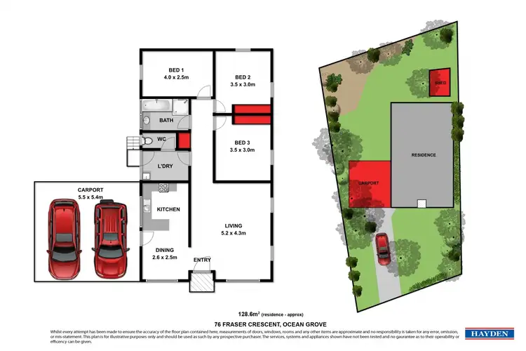 Floorplan of Homely house listing, 76 Fraser Crescent, Ocean Grove VIC 3226