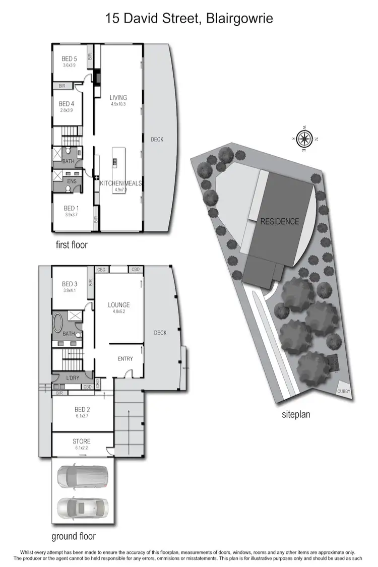 Floorplan of Homely house listing, 15 David Street, Blairgowrie VIC 3942