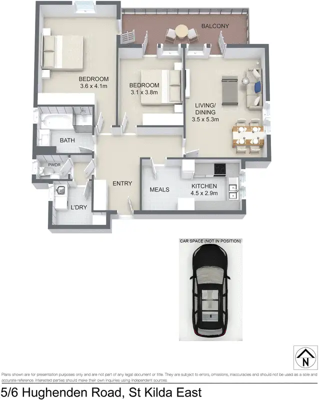 Floorplan of Homely apartment listing, 5/6 Hughenden Road, St Kilda East VIC 3183