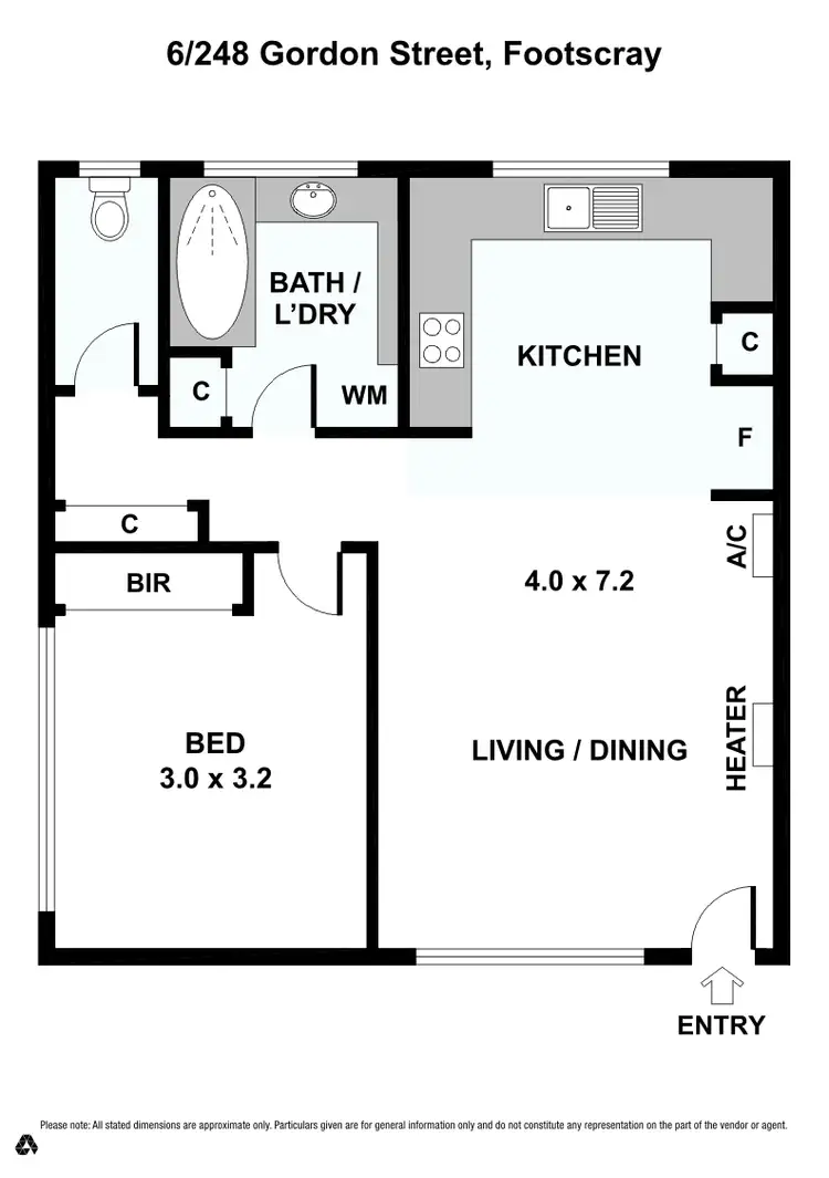 Floorplan of Homely apartment listing, 6/248 Gordon Street, Footscray VIC 3011