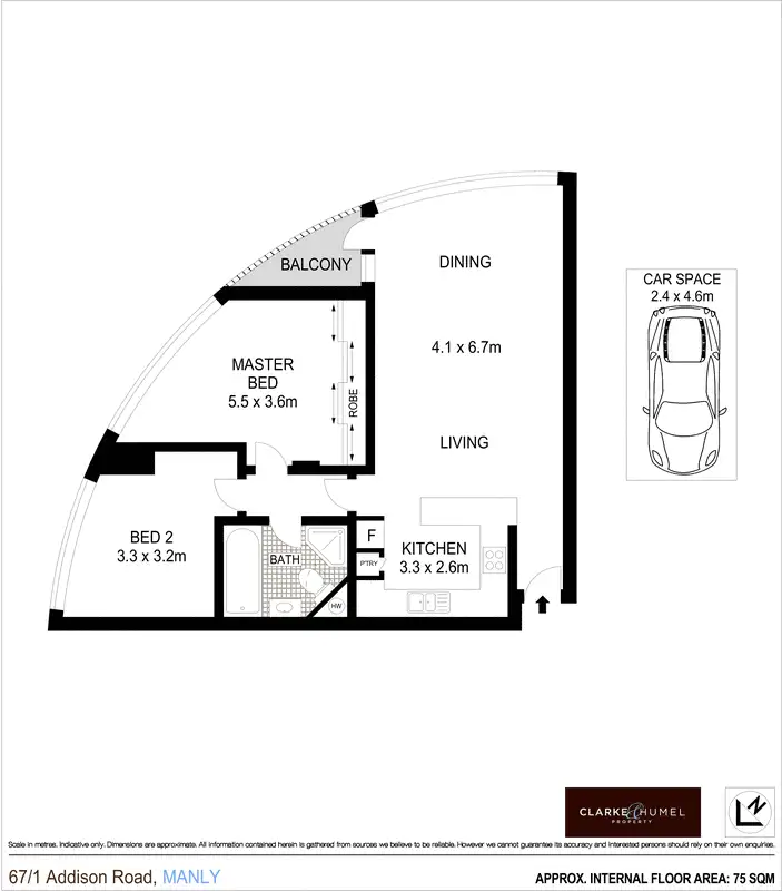 Floorplan of Homely apartment listing, 67/1 Addison Road, Manly NSW 2095