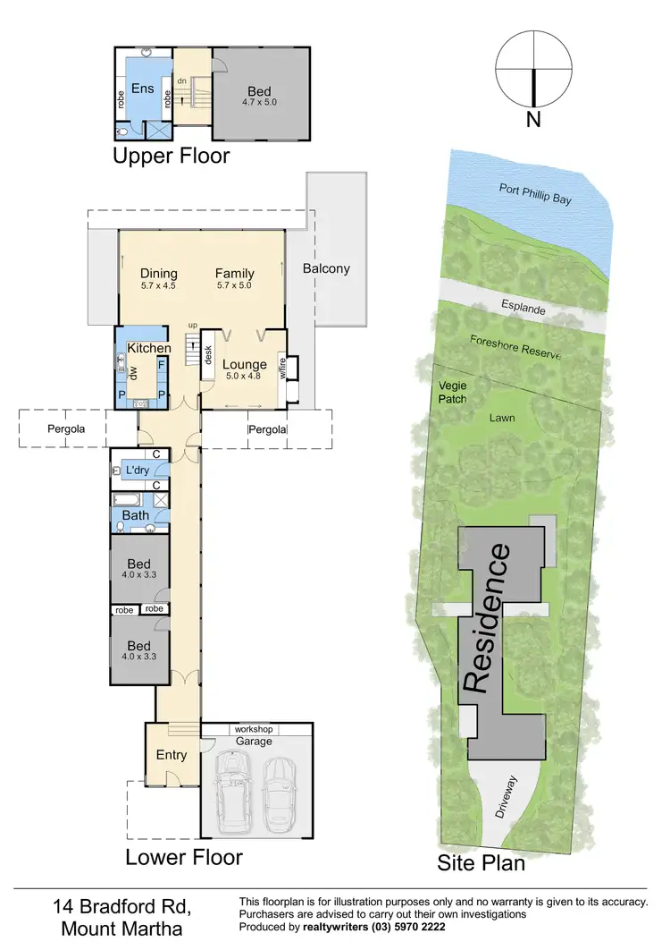 Floorplan of Homely house listing, 14 Bradford Road, Mount Martha VIC 3934
